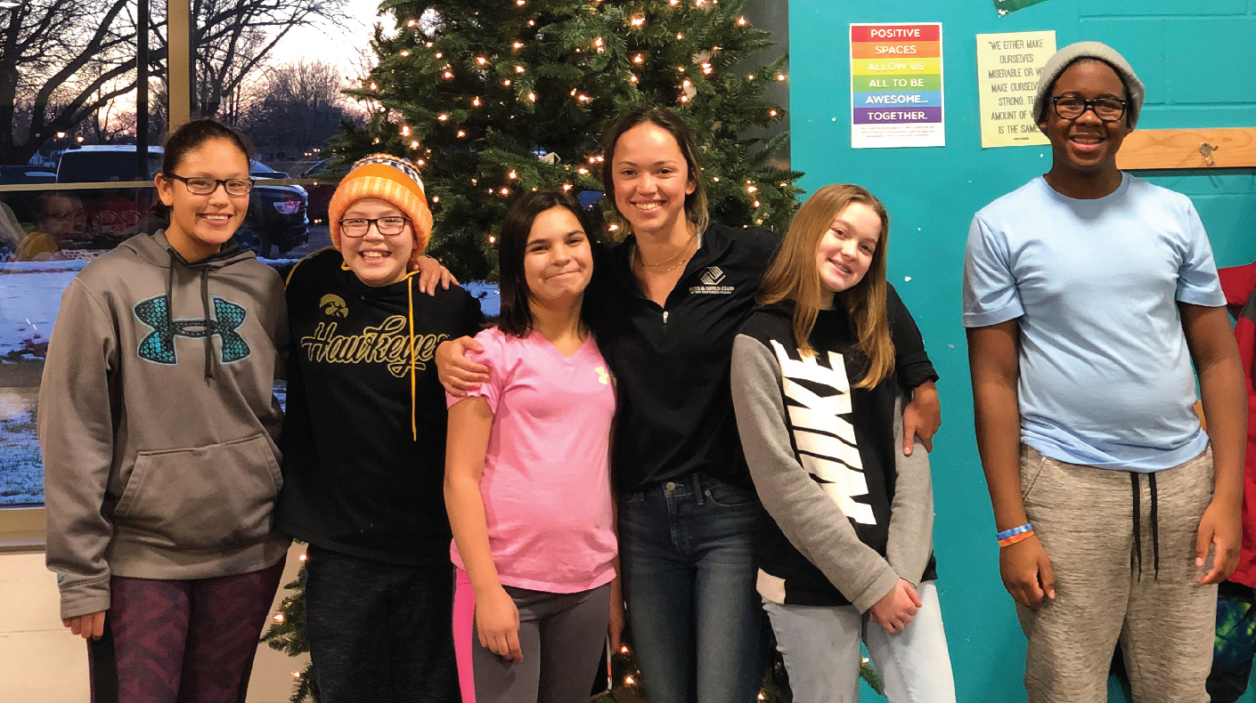Savannah Sullivan with Boys & Girls Club Participants