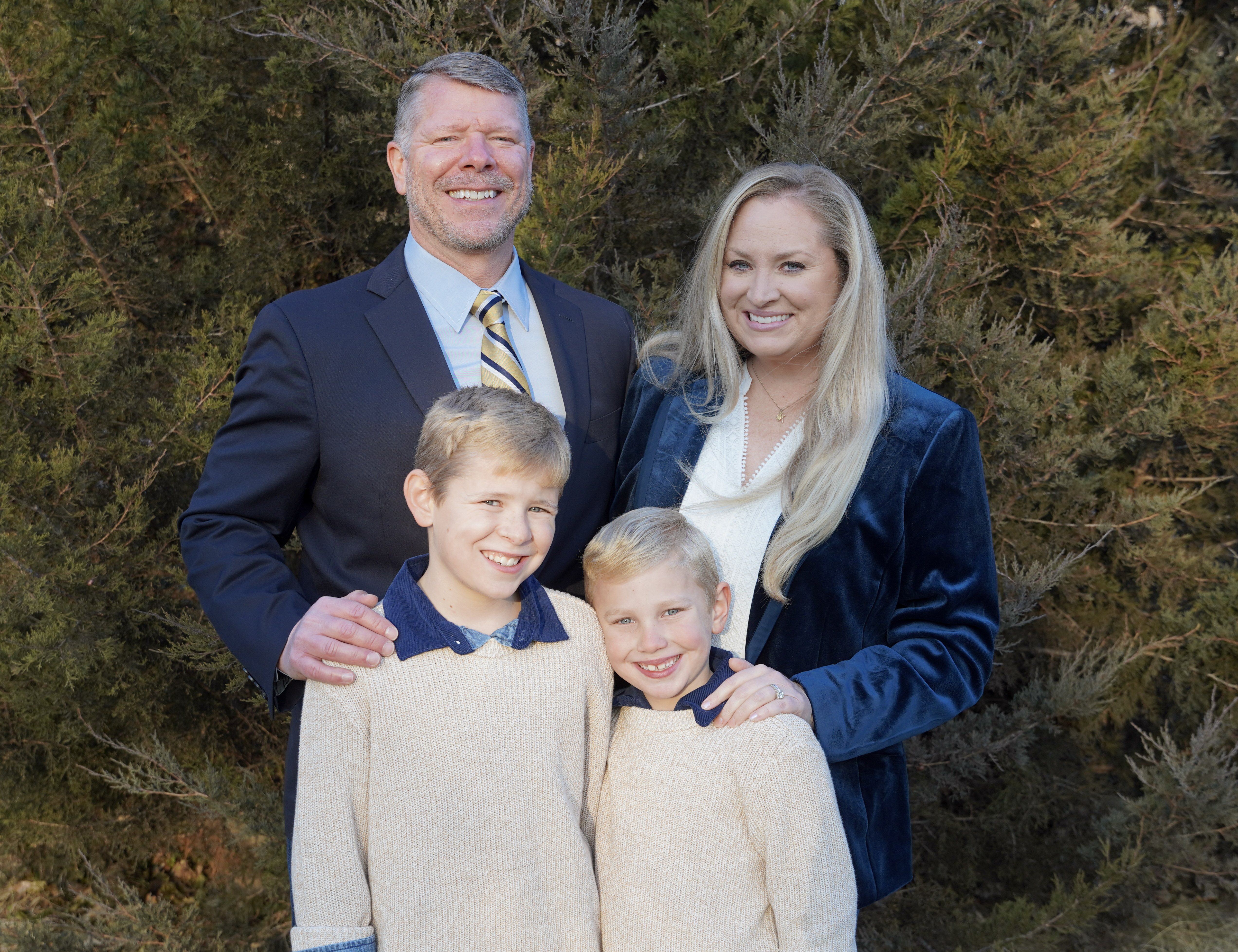 Mark Brown, president, with his family